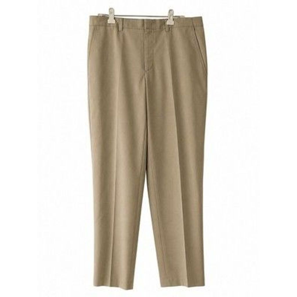 Ll Bean Natural Fit Chino Pants Mens Size 36x33 Beige Cotton Pleated Front Khaki